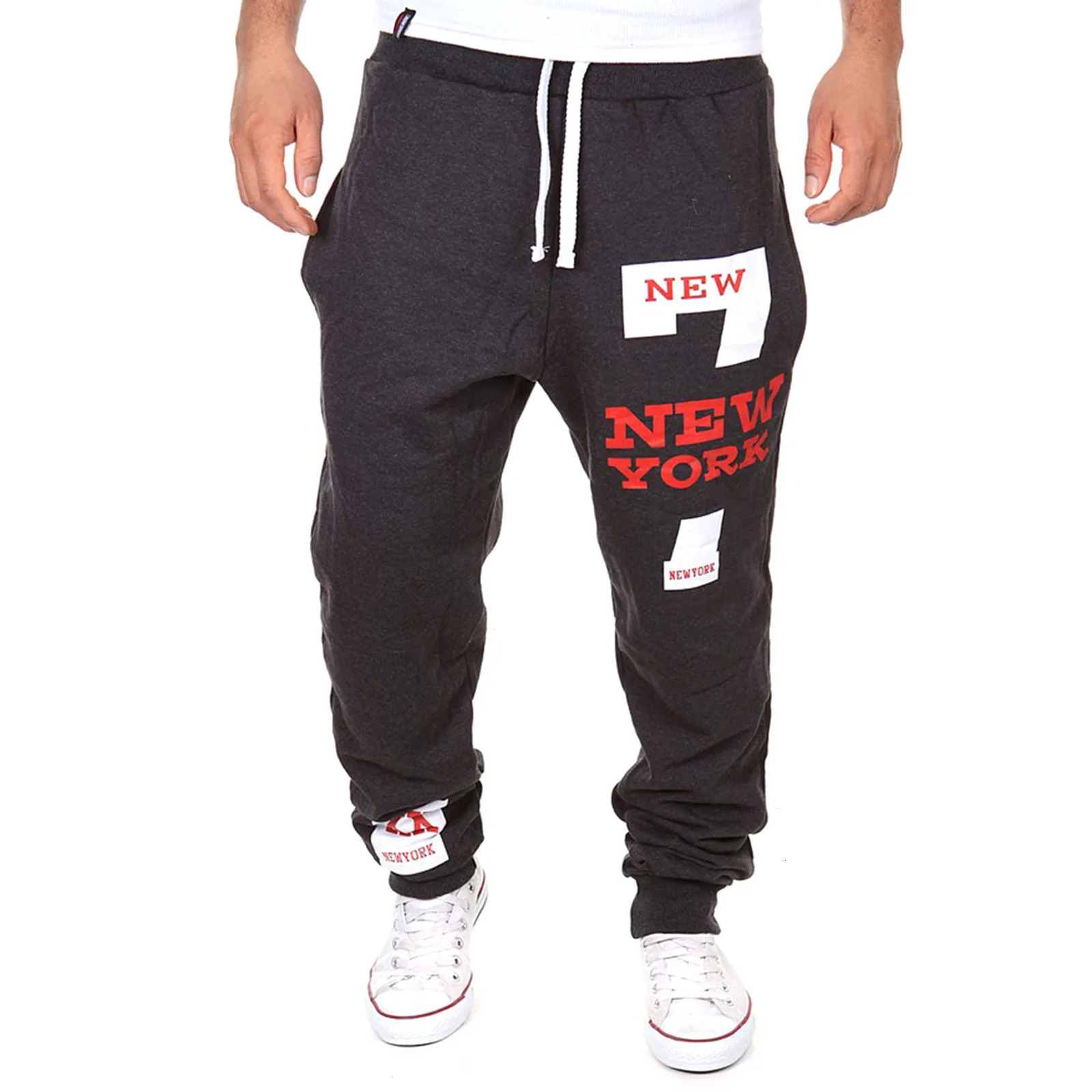 Mens active sports pants with letter printing for runners Trouser brushed elastic waist fitness pants for autumn and winter 250428