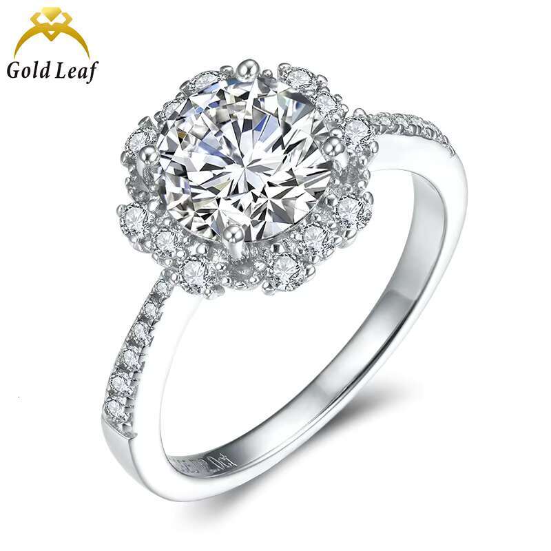Trendy Ring Manufacturer Directly 3CT-5CT Diamond Moissanite S925 Silver Plated 18K Gold Engagement Wedding Rings for Women