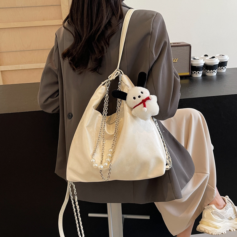 Free Shipping! 2025 Bestseller Designer Beaded Chain Shoulder Bag - Trendy Spacious Crossbody Purse for Women Chic Boho Large Capacity Handbag