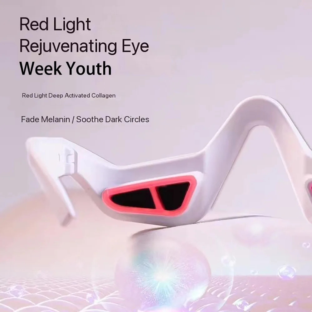 Electric Eye Massager Glasses Relieves Eye Fatigue EMS Red Light Therapy Eye Beauty Instrument For Relax Eye Dark Circles Bags 250422