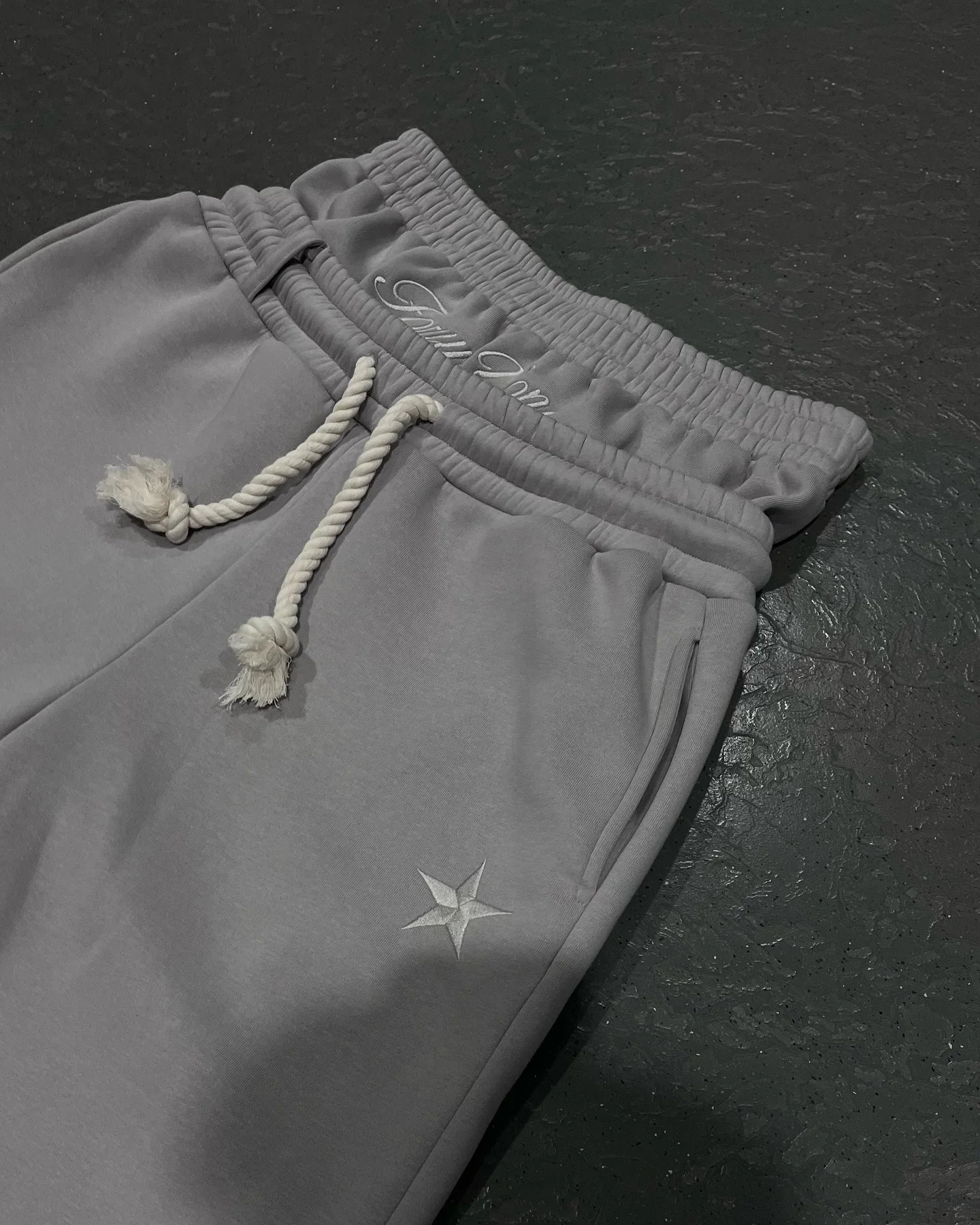 Harajuku loose double waist sports pants Y2K American solid color letter embroidery casual pants hip-hop drawstring jogging 250428