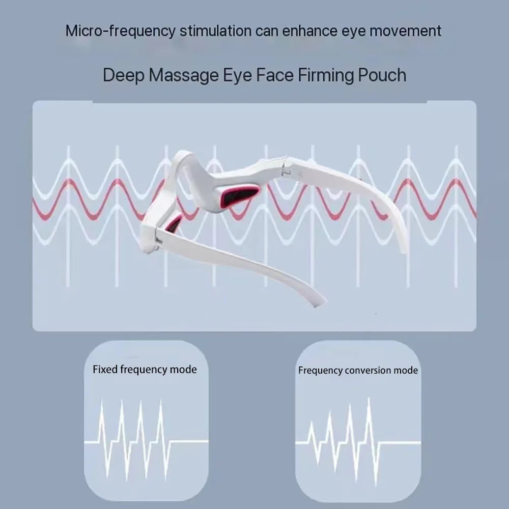 Electric Eye Massager Glasses Relieves Eye Fatigue EMS Red Light Therapy Eye Beauty Instrument For Relax Eye Dark Circles Bags 250422