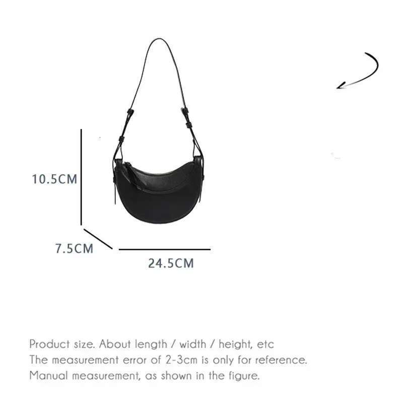 French Niche Crescent 2024 New High-End Leather Saddle Single Shoulder Crossbody Armpit Bag For Women