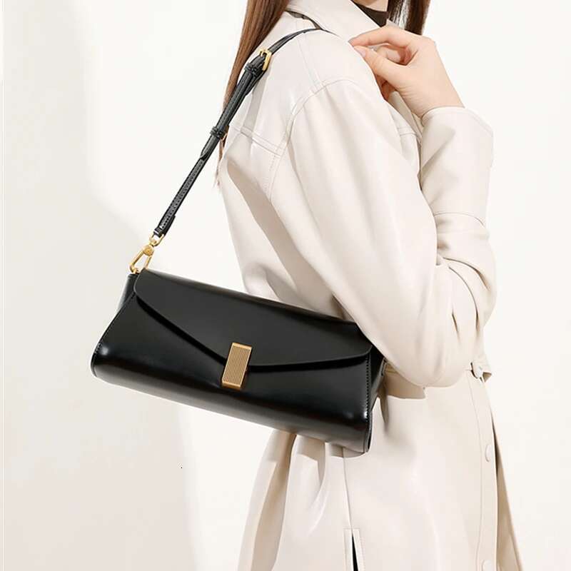 Hifashion Elegant Genuine Leather Underarm Shoulder Bags For Women 2025 Designer Crossbody Purses Square Ladies Handbags