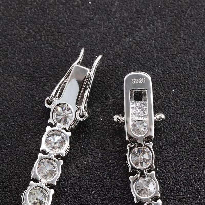 Fine Jewelry Hip Hop S925 Silver 3mm 6inch/7inch/7.5inch GRA VVS Moissanite Iced Out Tennis Chain Bracelet for Men Women
