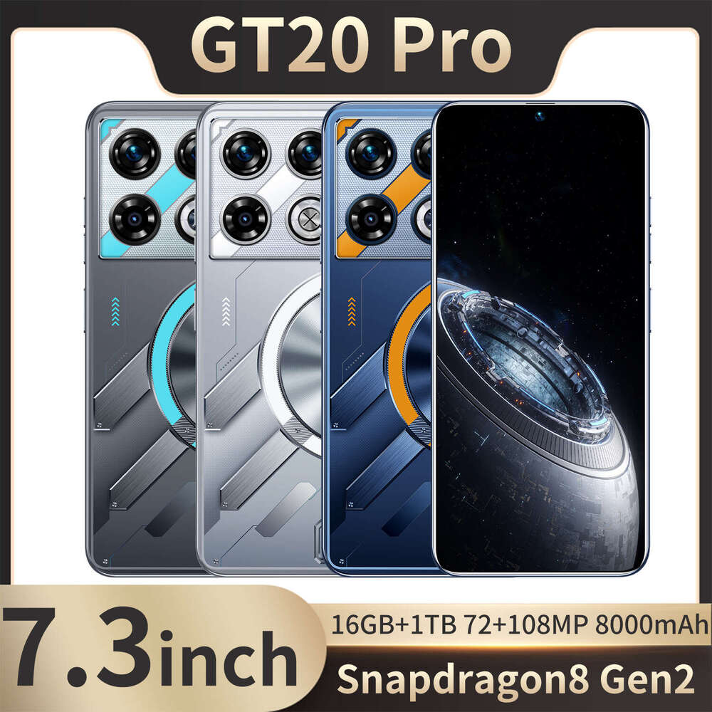 GT20 Pro 7.3HD 16GB+1TB smart dual SIM 5G Android display 72MP+108MP camera phone fingerprint face recognition GPS