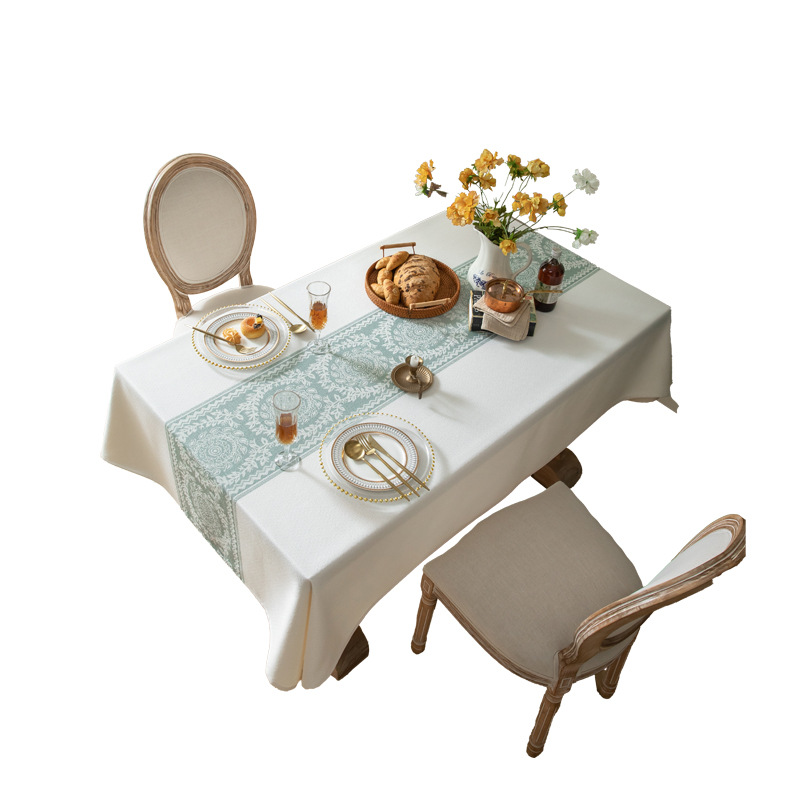 W29 Imitation cotton and linen tablecloth jacquard fabric table cloth waterproof and oil-proof tea table cloth rectangular tablecloth wholesale -