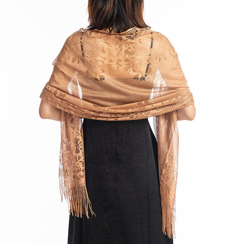 K593 Hot sale lace shawl bride bridesmaid evening dress cheongsam shawl party dinner hollow lace shawl scarf female