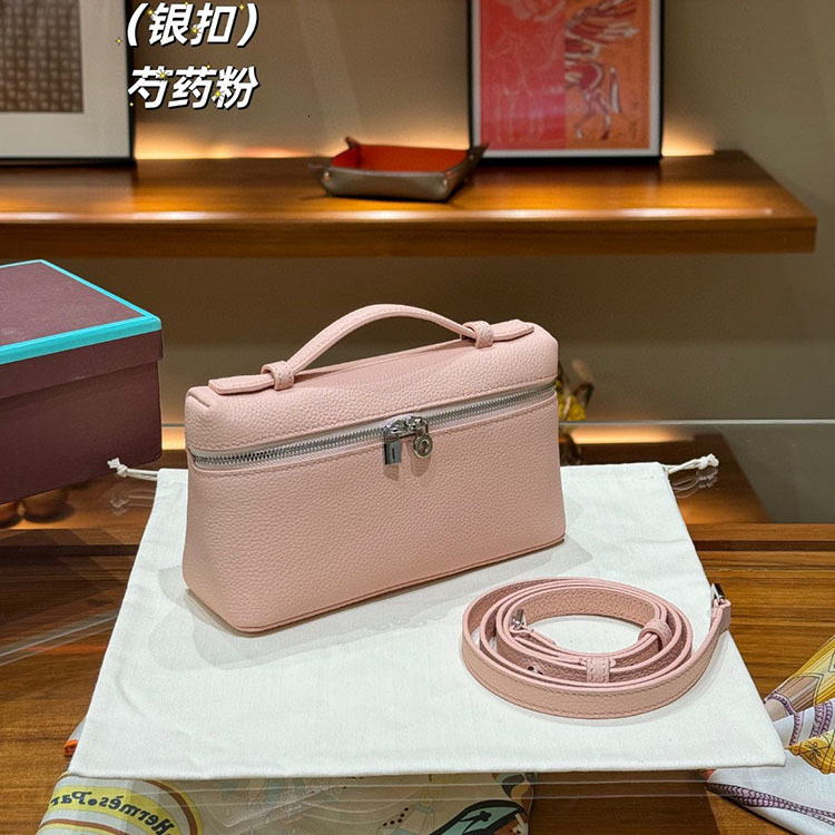 L19 Second Generation Lunch Box Gigi Same Style Head Layer Leather Handbag for Women, Simple and Fashionable Single Shoulder Crossover Makeup Bag
