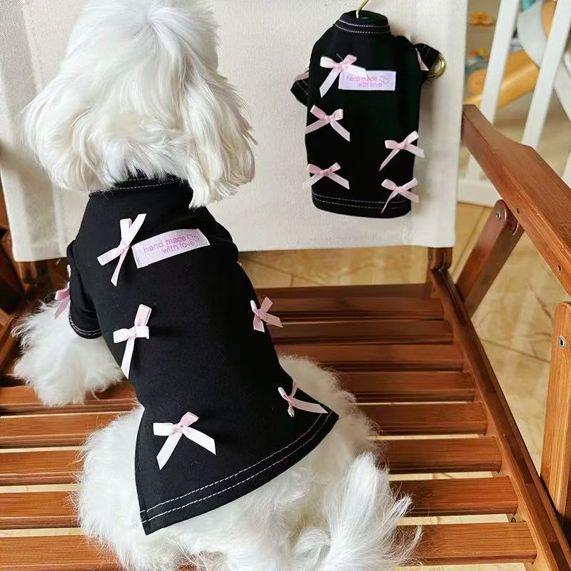 T00113Dog clothes spring thin traction overalls pet four-legged clothes Bichon Teddy Maltese small dog