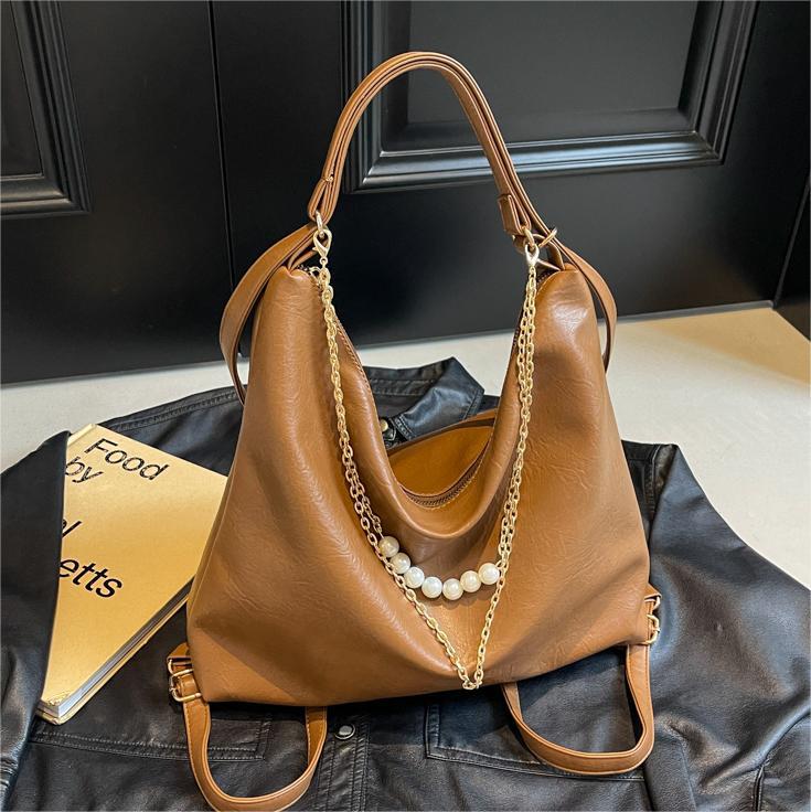 Bestselling! 2025 Oversized Designer Work Tote - Women's Minimalist Chain-Detail Shoulder Bag Free Shipping Chic Spacious Commuter Accessory
