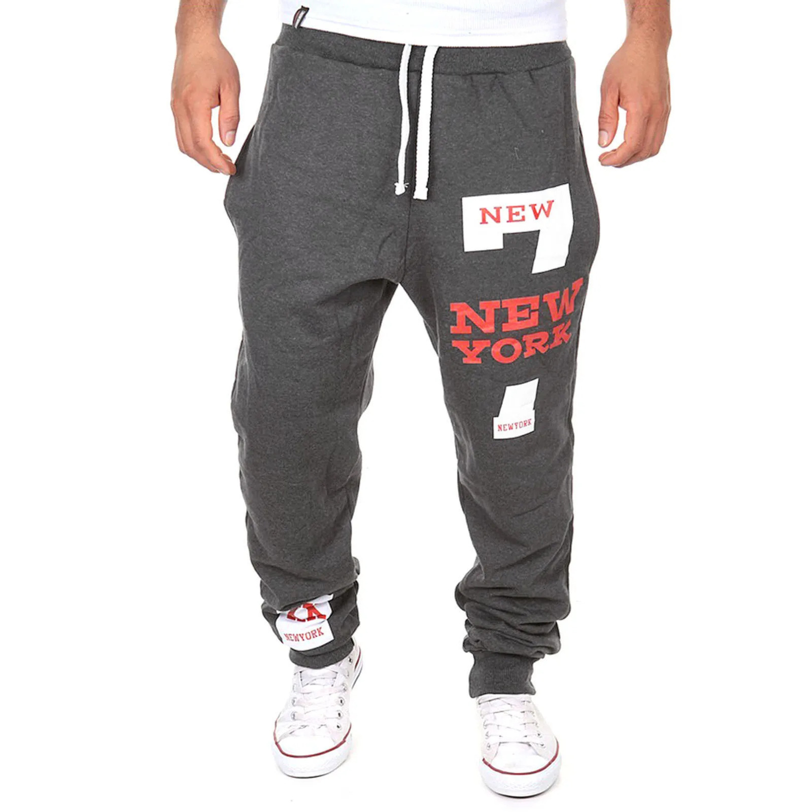 Mens active sports pants with letter printing for runners Trouser brushed elastic waist fitness pants for autumn and winter 250428