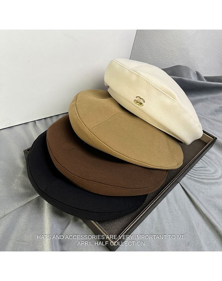 Berets Berets Hats for Men Women - Stylish Wool Blend Triumphal Beret Autumn Winter Fashion Warm Cashmere Street Cap for Girls and Ladies