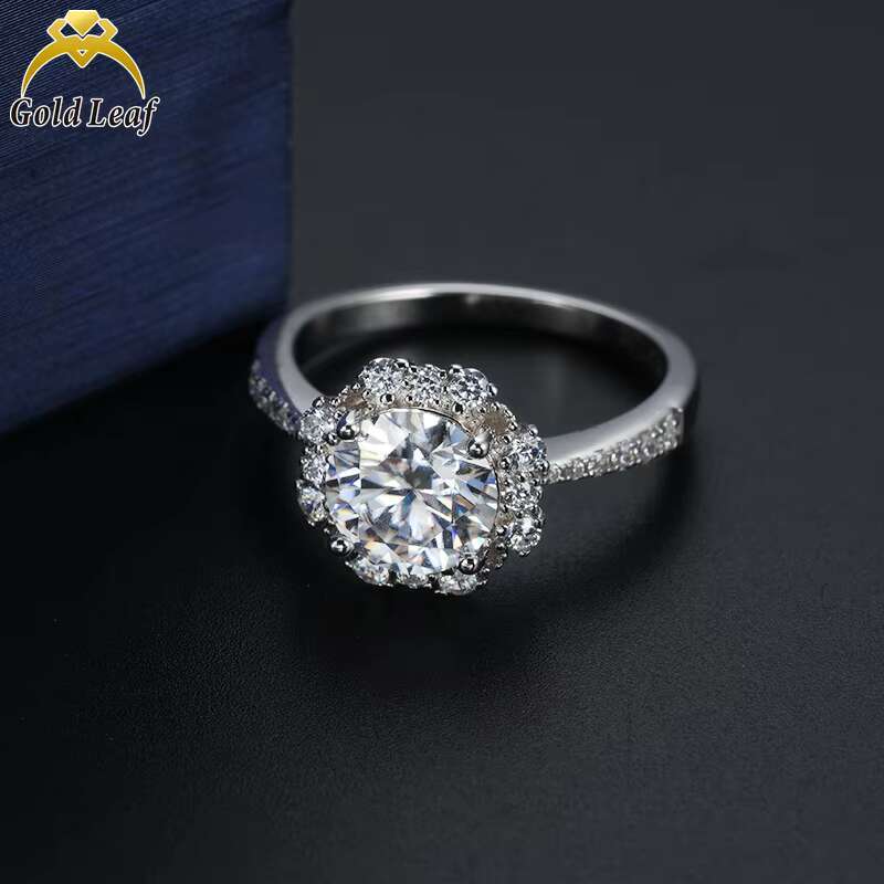 Trendy Ring Manufacturer Directly 3CT-5CT Diamond Moissanite S925 Silver Plated 18K Gold Engagement Wedding Rings for Women
