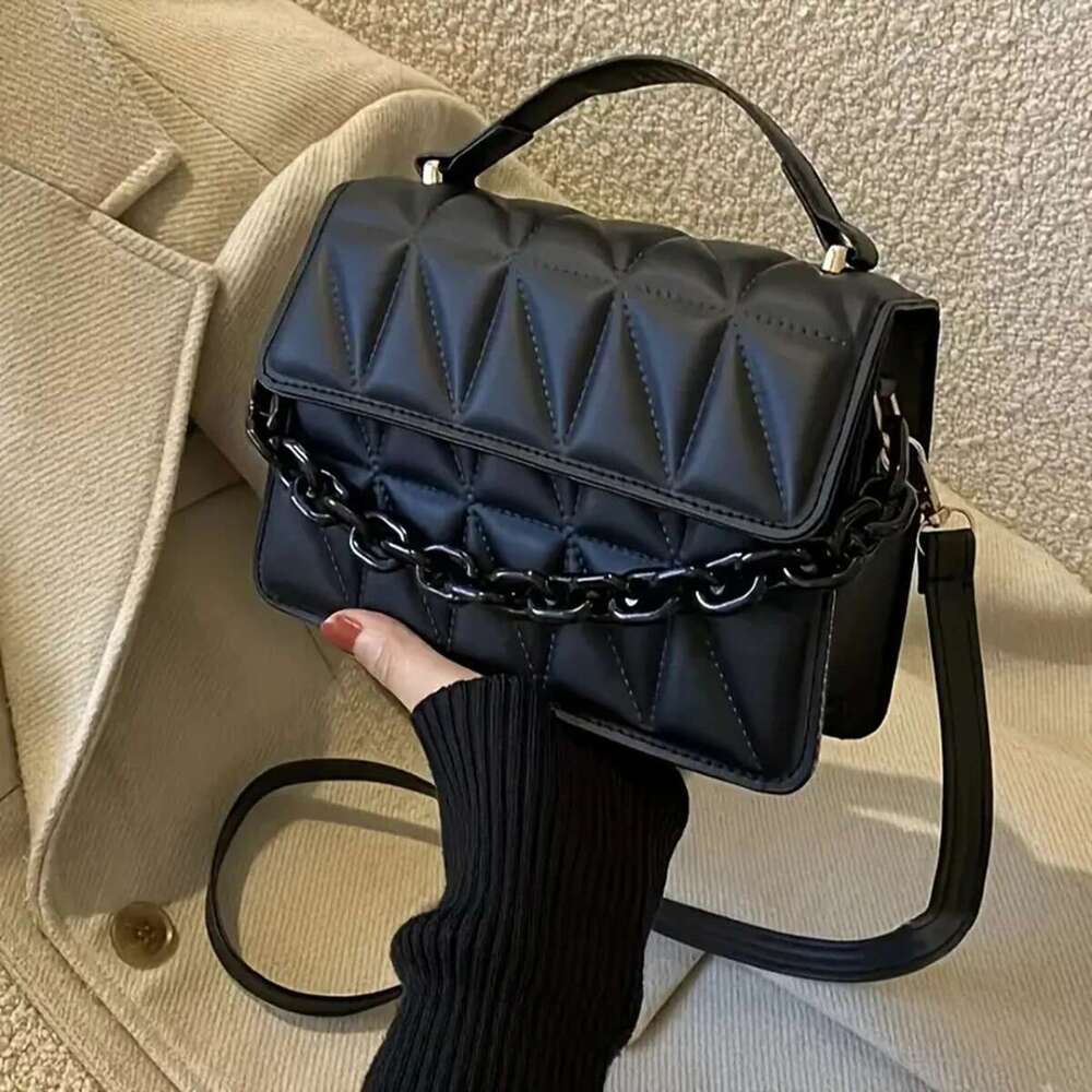 Dia Chain Handbag Fashion Retro Emed Small Square Women's Single Shoulder Crossbody A Bag