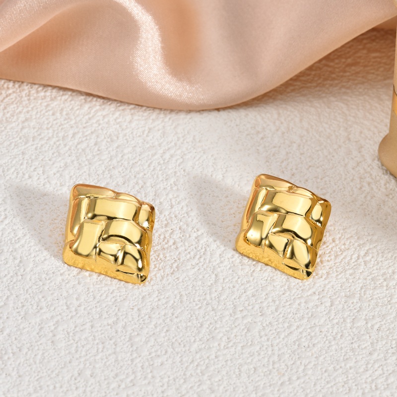 earrings designer jewelry women earring for men orecchini Earrings Fashion Women 18K Gold Plated Stainless Steel Geometry Earring Sweet Girls Wedding 