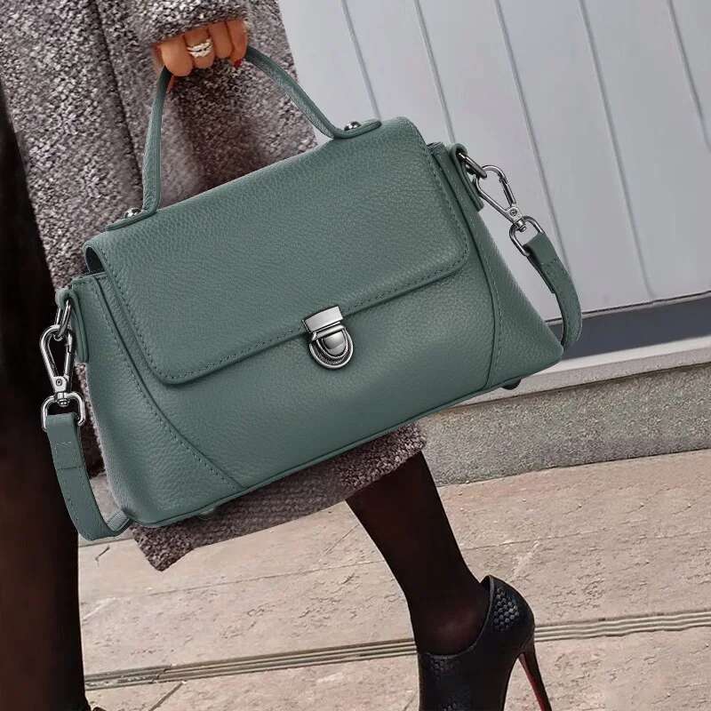 2025 New Genuine Leather Women's Designer Ladies Handbags Shoulder Messenger Bag Fashion Trend Small Square Bags