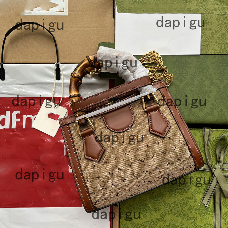 Bamboo Mini Tote Bag 20cm Designer Mirror quality Genuine Leather Crossbody Bags Lady Handbag