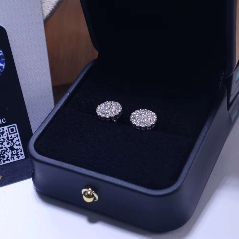 High Quality Hip Hop Earrings VVS GRA Certificated Luxury Hoop Wedding Moissanite Earrings