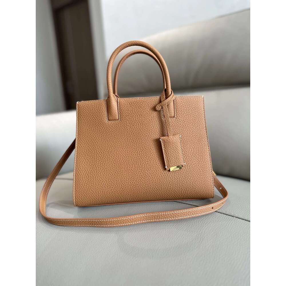 Ladies' Tote Handbag Shoulder Crossbody Bag Grain Leather Material 2025 New High-Quality Simple Fashionable