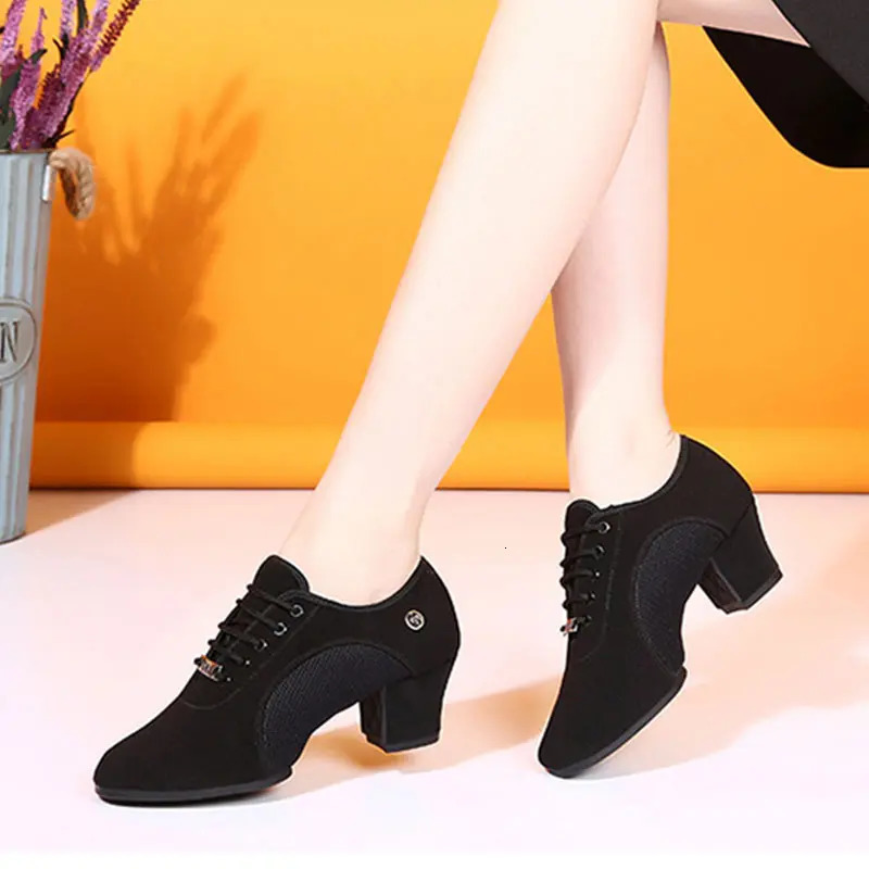 Womens dance shoes jazz Latin ballroom salsa dance shoes high heels womens practice training modern sports shoes 250425