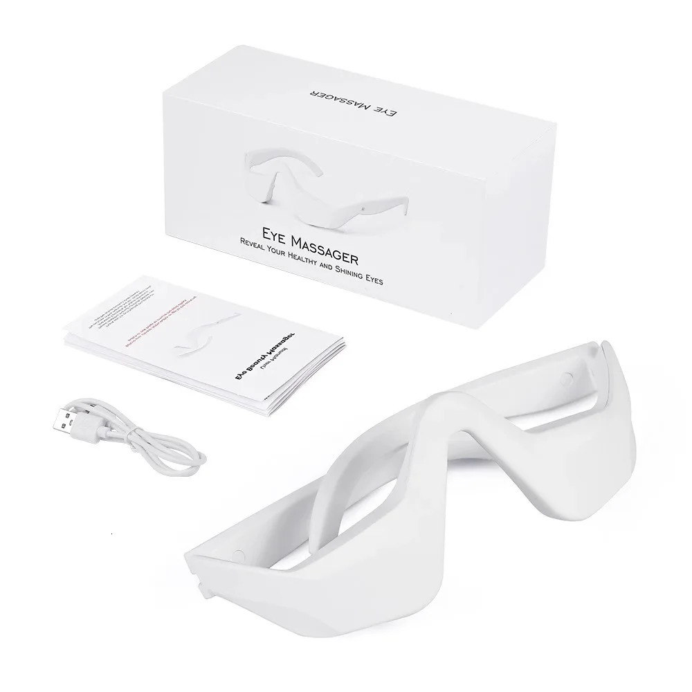 Electric Eye Massager Glasses Relieves Eye Fatigue EMS Red Light Therapy Eye Beauty Instrument For Relax Eye Dark Circles Bags 250422
