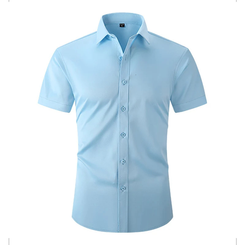 Mens solid short sleeved shirt with casual buttons white black US size S-XL 250427