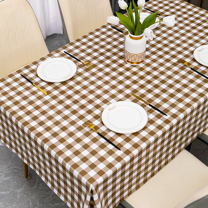 W31 tablecloth waterproof, anti-scalding, anti-oil, washable pvc rectangular dining table and coffee table mat ins style tablecloth new