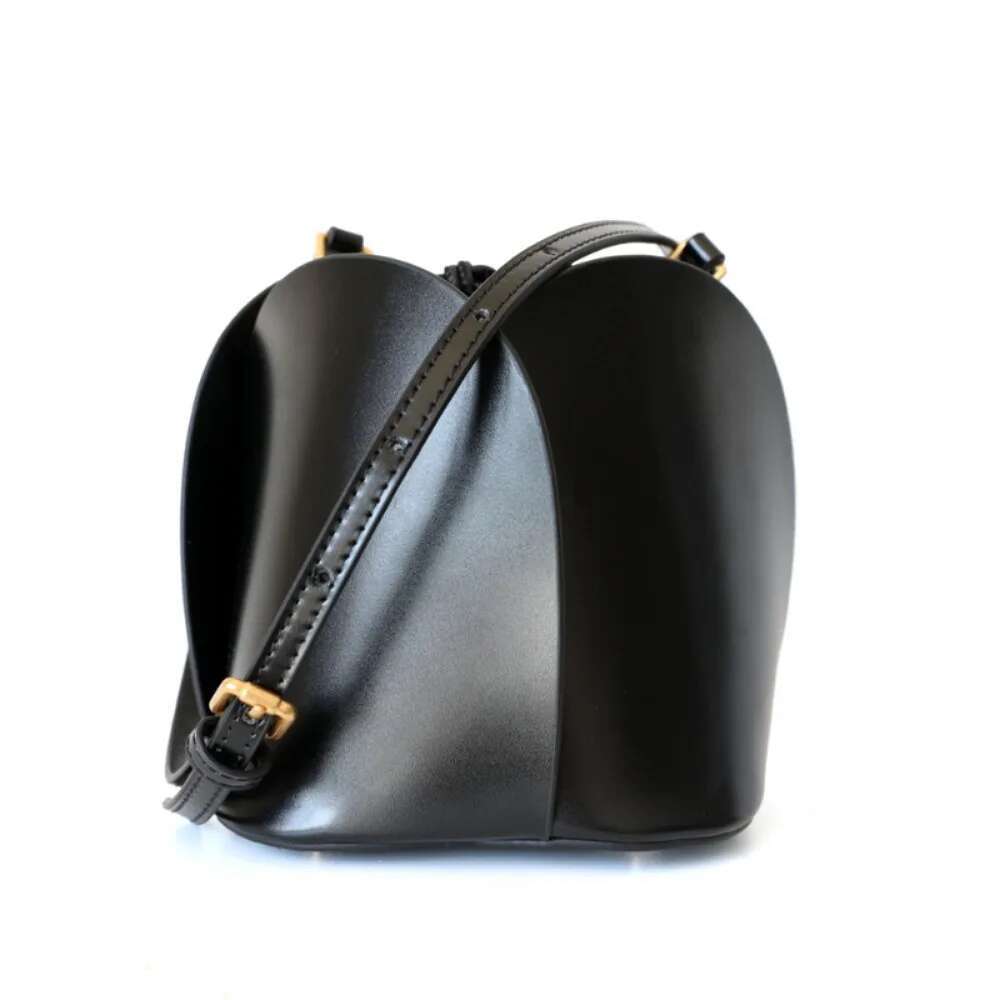 Lovely All-Match Women Daily Minority Personalized Handbags Commuter Flower Drawstring Bucket New Casual Ruched Messenger Bags