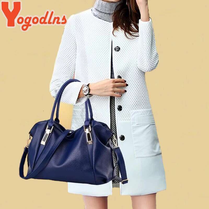 Yogodlns Designer Women Handbag Female PU Leather Bags Handbags Portable Shoulder Bag Office Ladies Hobos Totes
