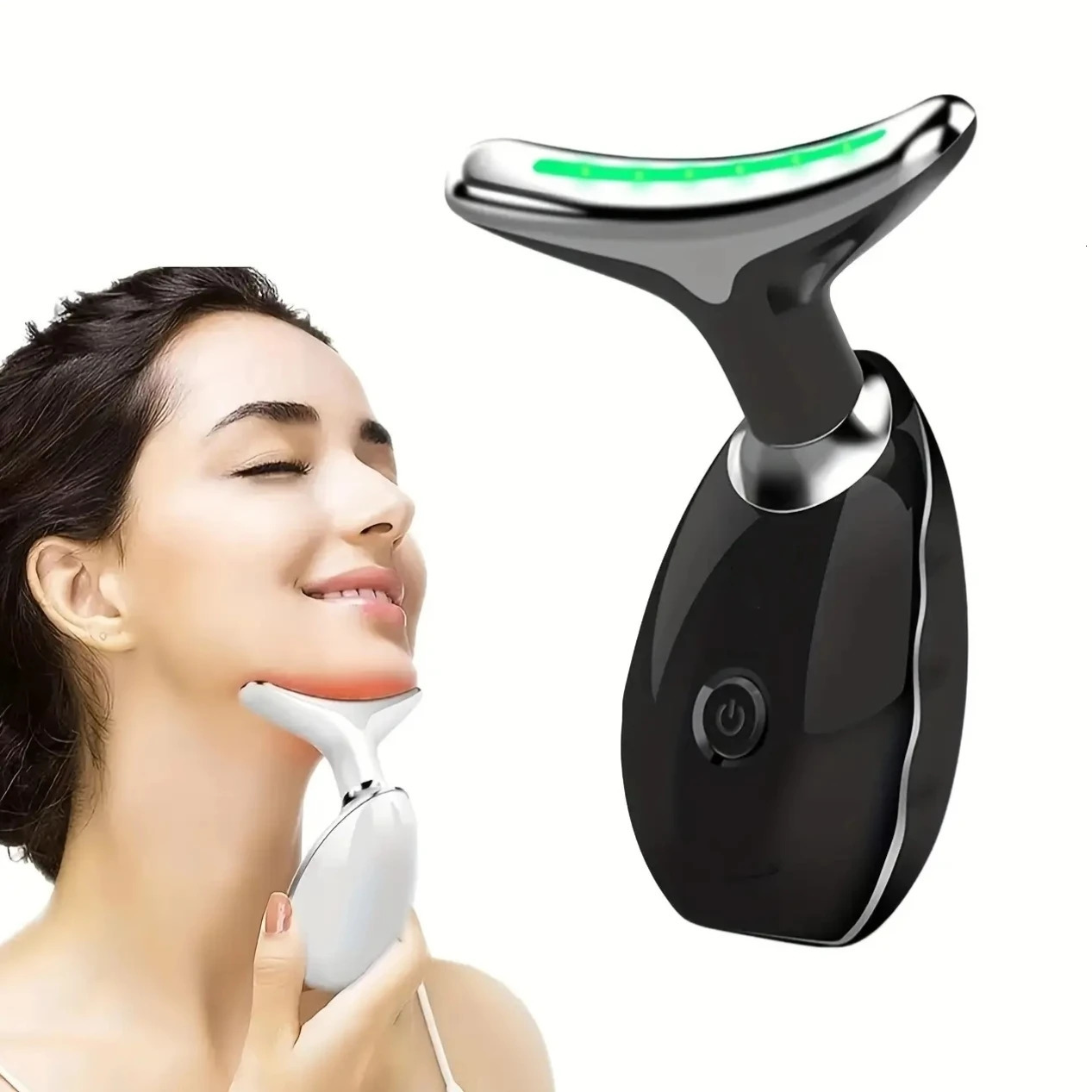 7LED Color Vibrating Neck Device Beauty Gift neck and face skin massager 1 piece set portable usb charging electric ma 250422