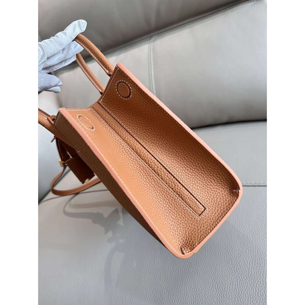 Ladies' Tote Handbag Shoulder Crossbody Bag Grain Leather Material 2025 New High-Quality Simple Fashionable