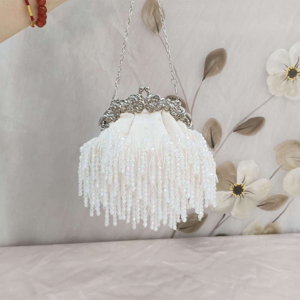 Dinner Bag Socialite Tassel Silk Bead Embroidery Bridal Handbag Women S Qipao Bag Banquet Bag KQ