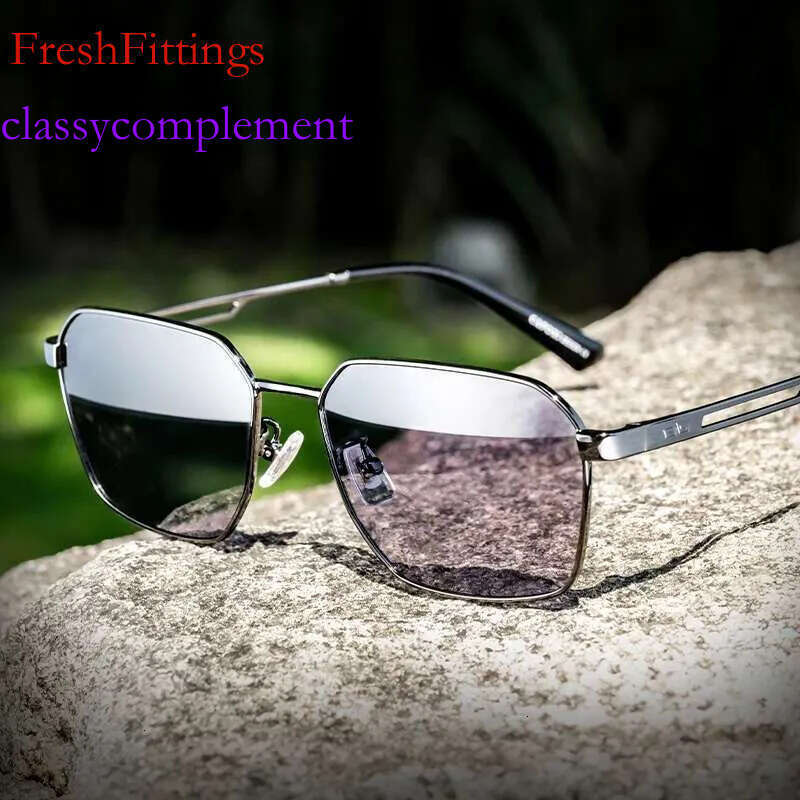 CAPONI Polarized Sunglasses Men Outdoor Brand Design Black Sun Driving UV400 Protect Photochromic Gray Glasses BS24708