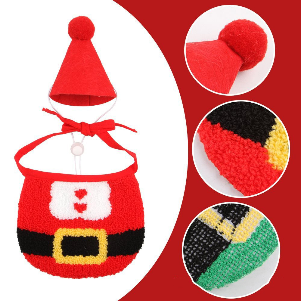 Pet birthday costume sets, cat and dog Christmas sets, suitable for small and medium-sized pets