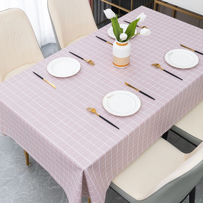 W32 waterproof and scalding tablecloth, oil-proof and washable pvc rectangular dining table and coffee table mat ins style tablecloth new style