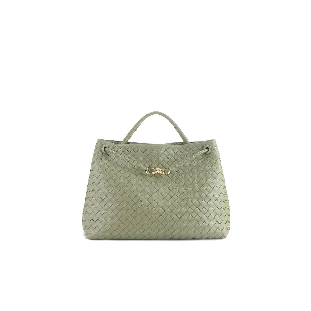 Old money style woven tote bag Andiamo commuting briefcase versatile cowhide large handbag