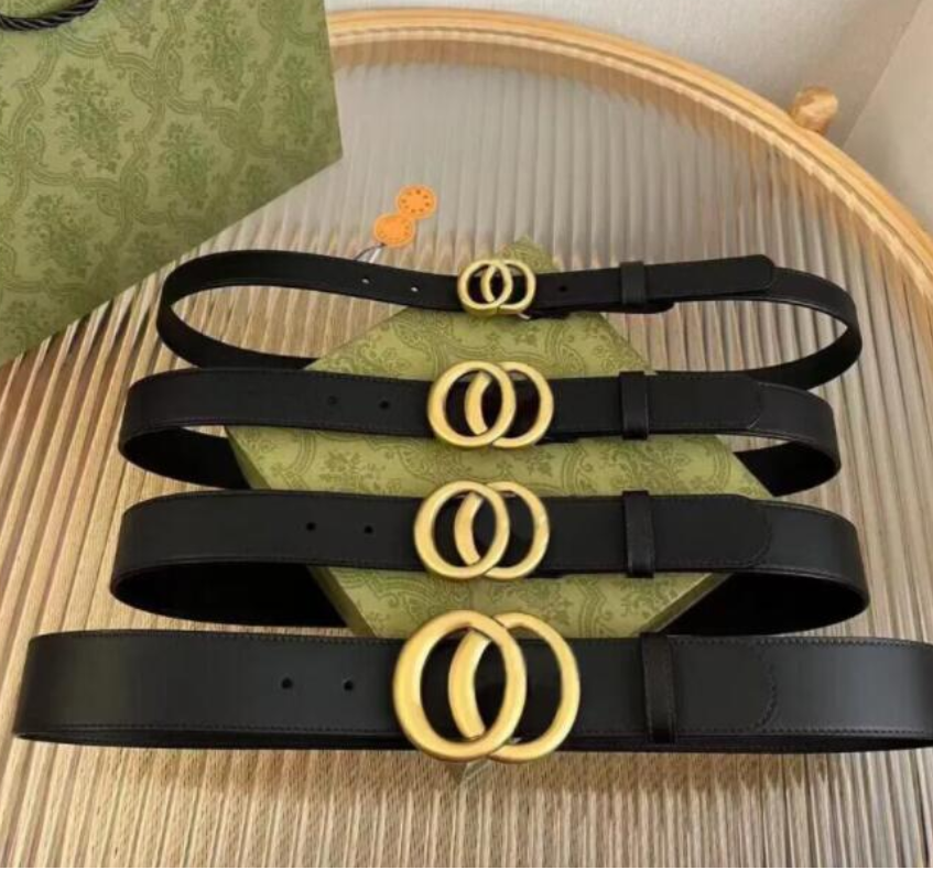 985Fashion Big buckle genuine leather belt White box designer men women high quality mens belts 258