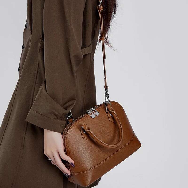Woman Handbag Real Leather Shell Shoulder Crossbody Bag High Quality