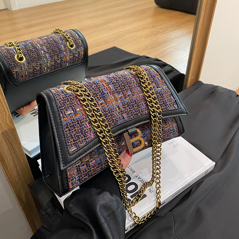 free shipping designer shoulder bags flap Spring Fashionable Versatile Knitting vintage casual Crossbody Bag black red green