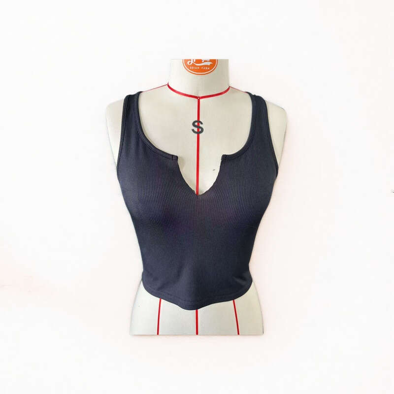 European and American sexy letter printed T-shirt women's brand sleeveless U-neck vest 2025 new casual versatile fashion clothing