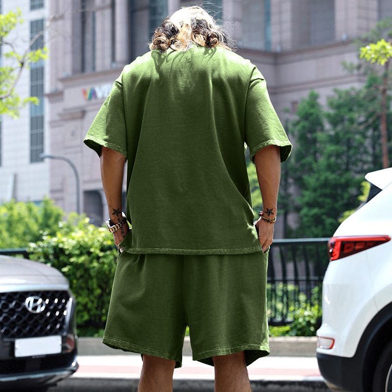 short set man designer Mens Tracksuits Short-slved T-shirt for Men and Women Loose Trendy Couple Suit Loose Sports Shorts Tracksuit