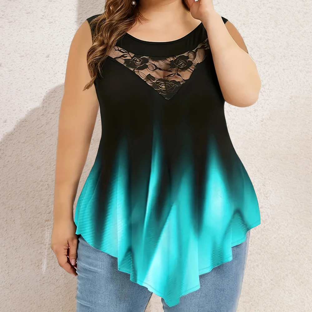 Plus size womens vest top 2024 summer sexy plus ultrathin pull short sleeved Tshirt 250430Z