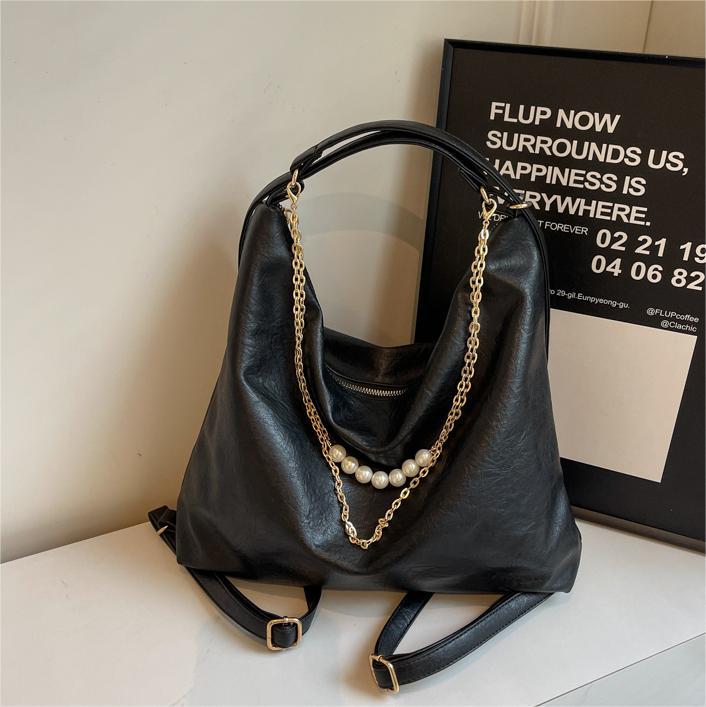 Bestselling! 2025 Oversized Designer Work Tote - Women's Minimalist Chain-Detail Shoulder Bag Free Shipping Chic Spacious Commuter Accessory