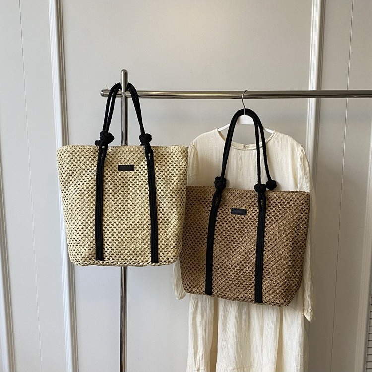 Free Shipping! 2025 Bestseller Straw Woven Tote Bag for Women - Oversized Openwork Shoulder Purse Spring Summer Luxury Beach Bag w/Subtle Elegance