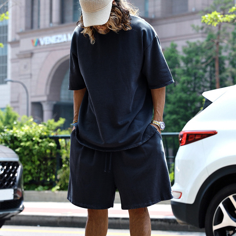 Summer New Tracksuit man Casual Trend Polo Sport Set Tracksuits plain Two Piece Set Black Outfits White Short Sleeve Polo T-shirt And Shorts Sports Su