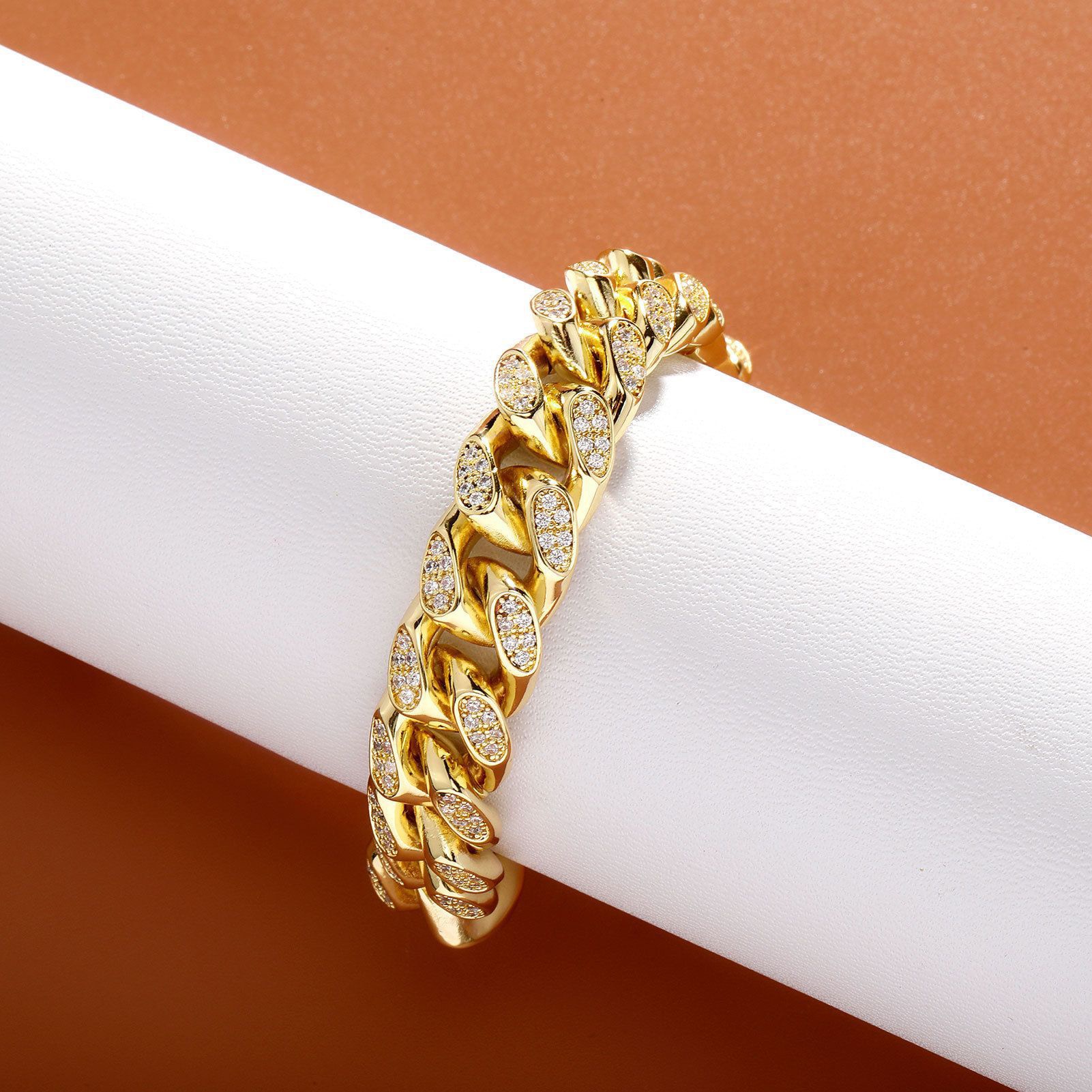 10mm VVS Moissanite Dia cuban k iced out chaindesigner jewelry moissanite Pendant Necklaces Jewelry Hip Hop Rose Gold Custom Made Name Clasp Miami