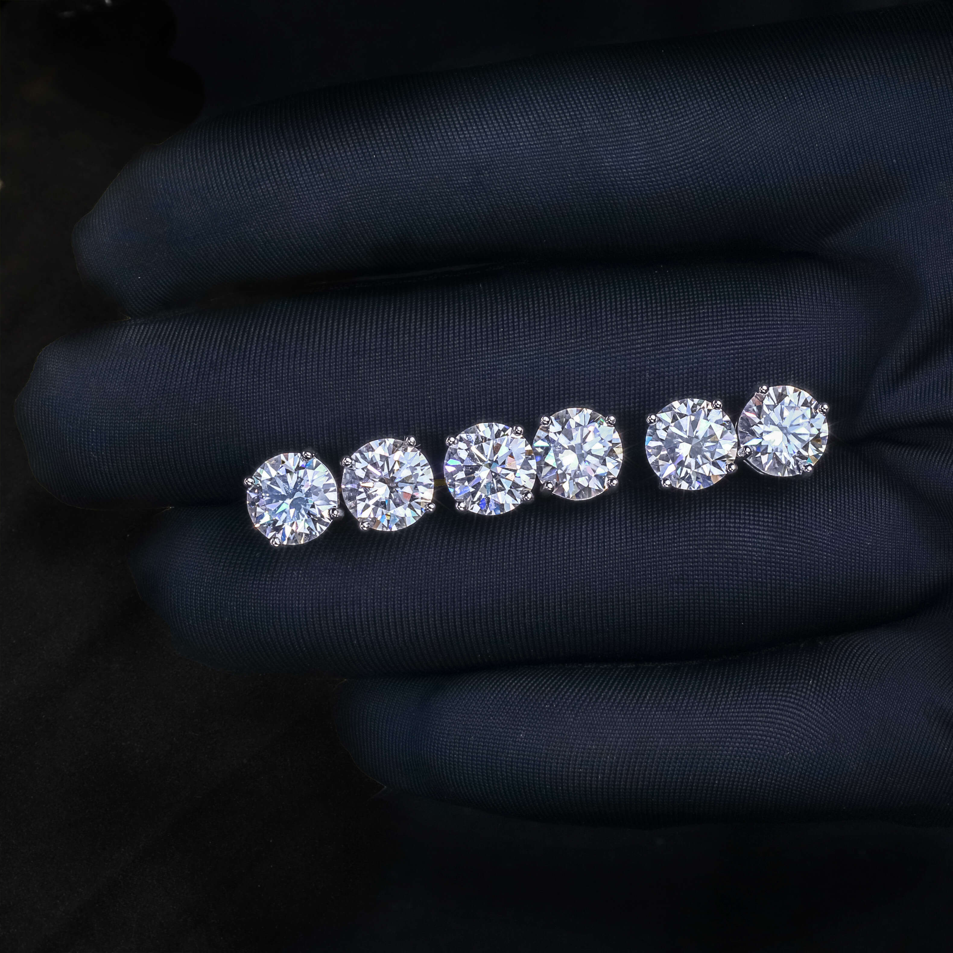 Wholesale Ale Diamond Earrings Screw Back 925 Silver GRA Certificated Elegant Design Moissanite Earrings