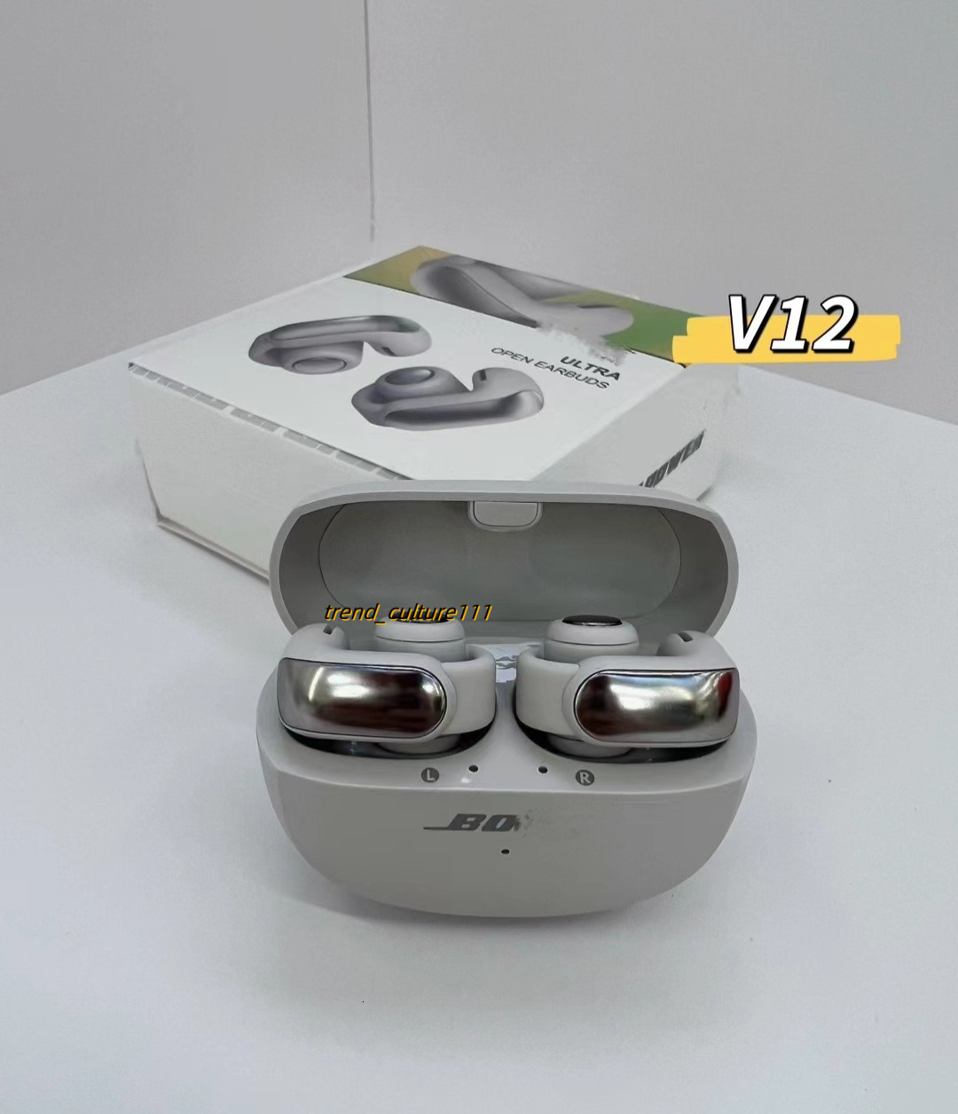 New Ultra Open Wireless Bluetooth V12 Earclip Space Audio Not in Earphones