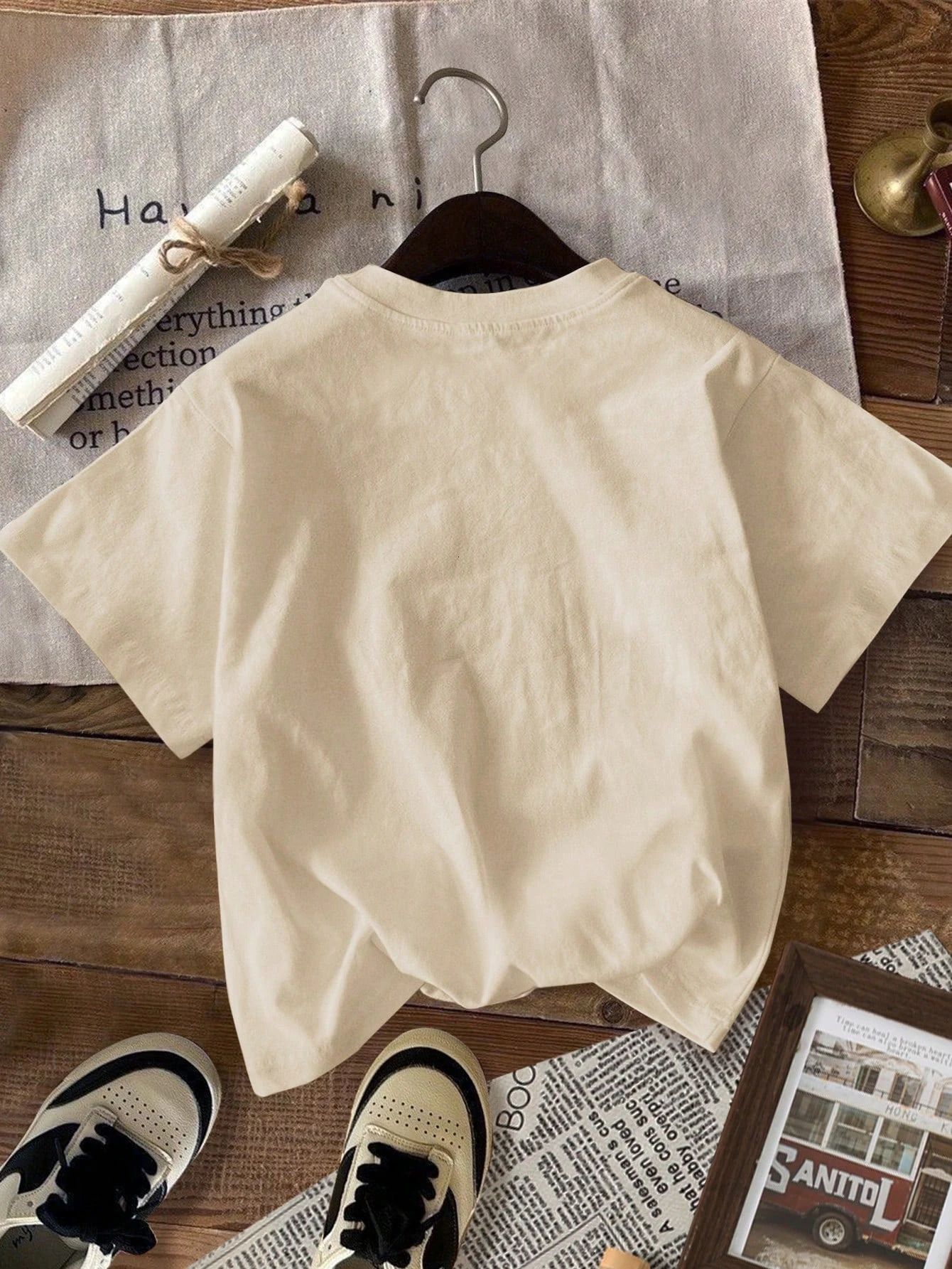 Cartoon tiger pattern round neck short sleeved T-shirt casual simple style womens summer casual top short sleeved 250428